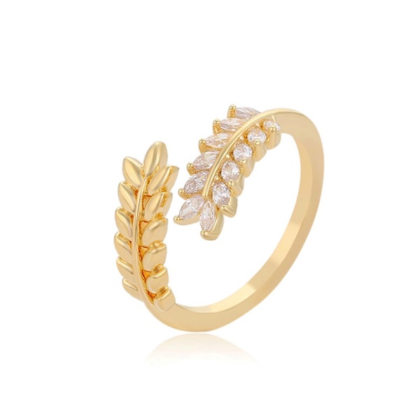 14K Gold Plated Spike Adjustable Ring Waterproof Jewelry - Picture 6 of 14